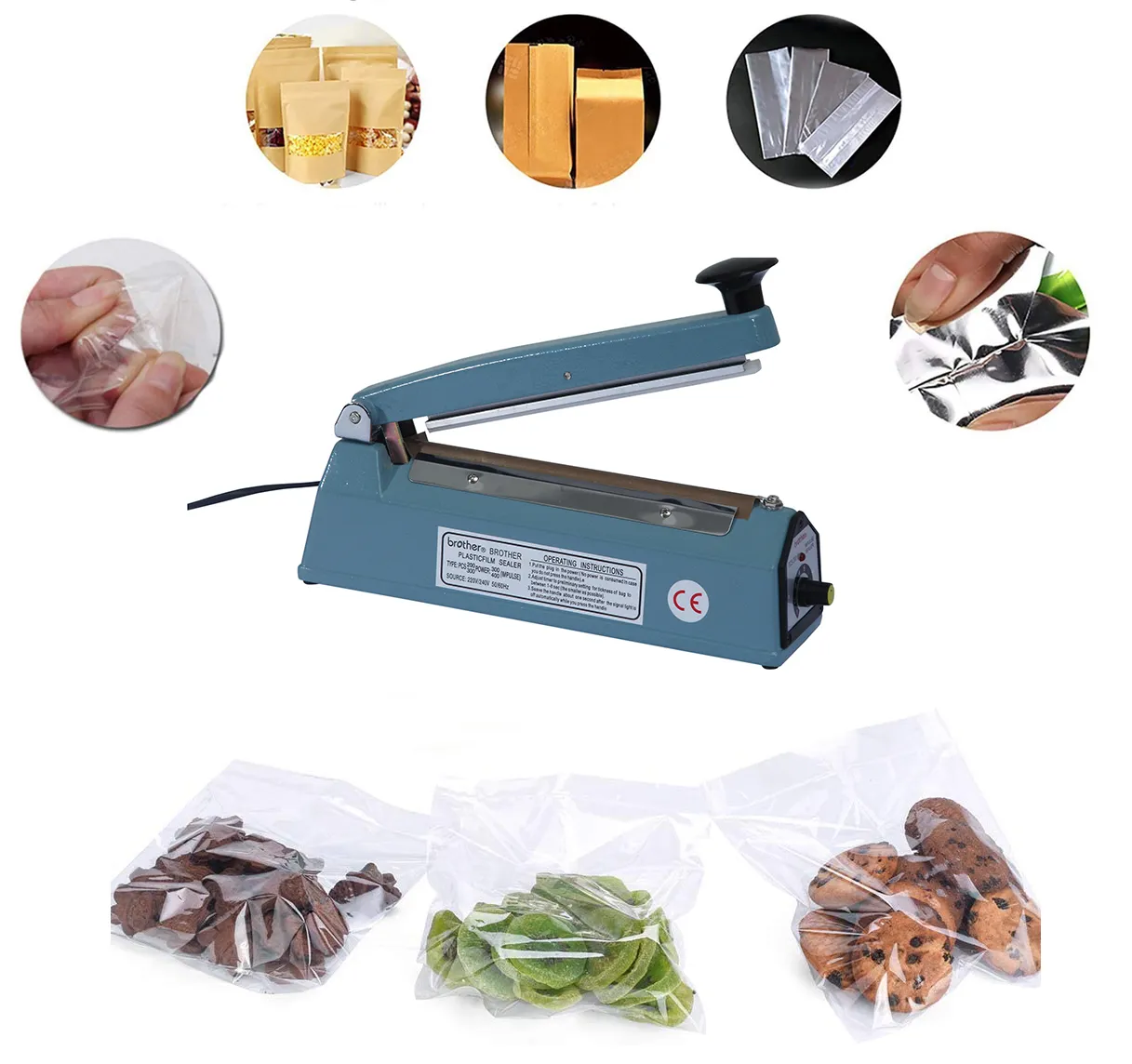 PACKTECH KESMELİ DEMİR GÖVDE POŞET YAPIŞTIRMA MAKİNESİ | 50 cm - 4